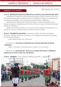 Programa de Actos de las Fiestas Patronales en Honor a Ntra. Sra. del Rosario 2016
