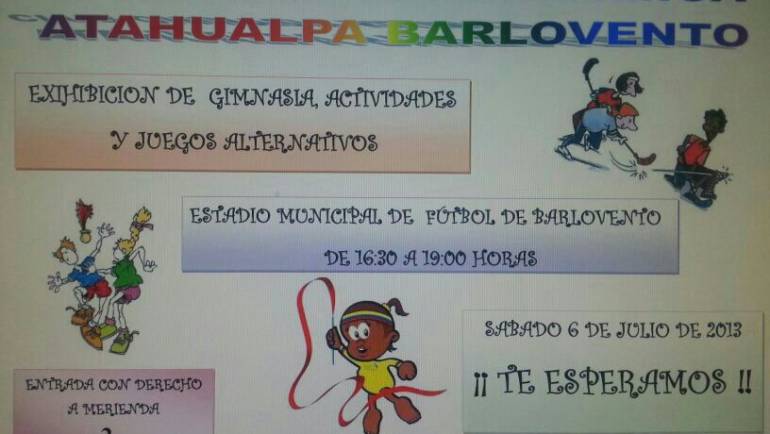 El club de gimnasia rítmica Atahualpa de Barlovento organiza el próximo sábado una tarde de actividades infantiles.
