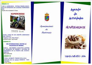 Agenda de Actividades de Noviembre Barlovento La Palma 2016