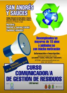 Inscríbete en el curso de Comunicador/a de Gestión de Residuos Ayto Barlovento La Palma 2016