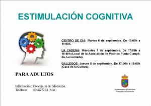 Estimulación Cognitiva para Adultos Septiembre 2016