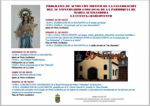 Programa de Actos de la Celebración del 50 aniversario de la Paroquia de María Auxiliadora de Barlovento