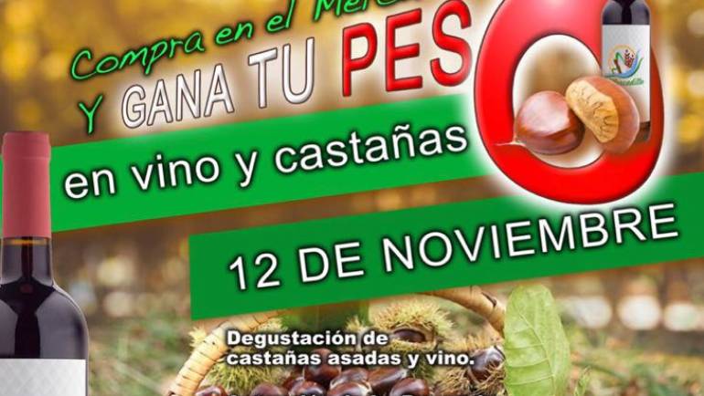 Barlovento celebrará en el mercadillo agrícola y artesano, el domingo 12 de noviembre, el Día de San Martín, con la II edición del concurso “Gana tu peso en castañas y vino”