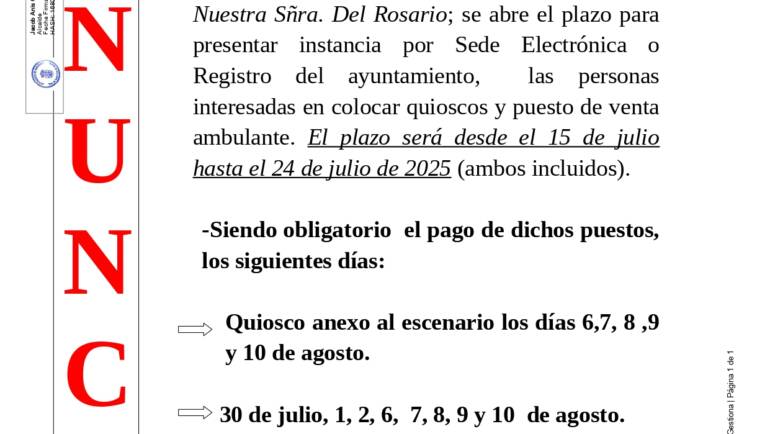 AYUNTAMIENTO DE BARLOVENTO INFORMA:
