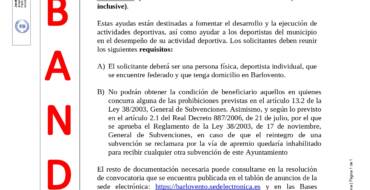 Convocatoria de ayudas a deportistas individuales por concurrencia competitiva. Anualidad 2025.