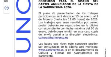 CONCURSO DISEÑO CARTEL FIESTA SARDINÍSIMA 2026