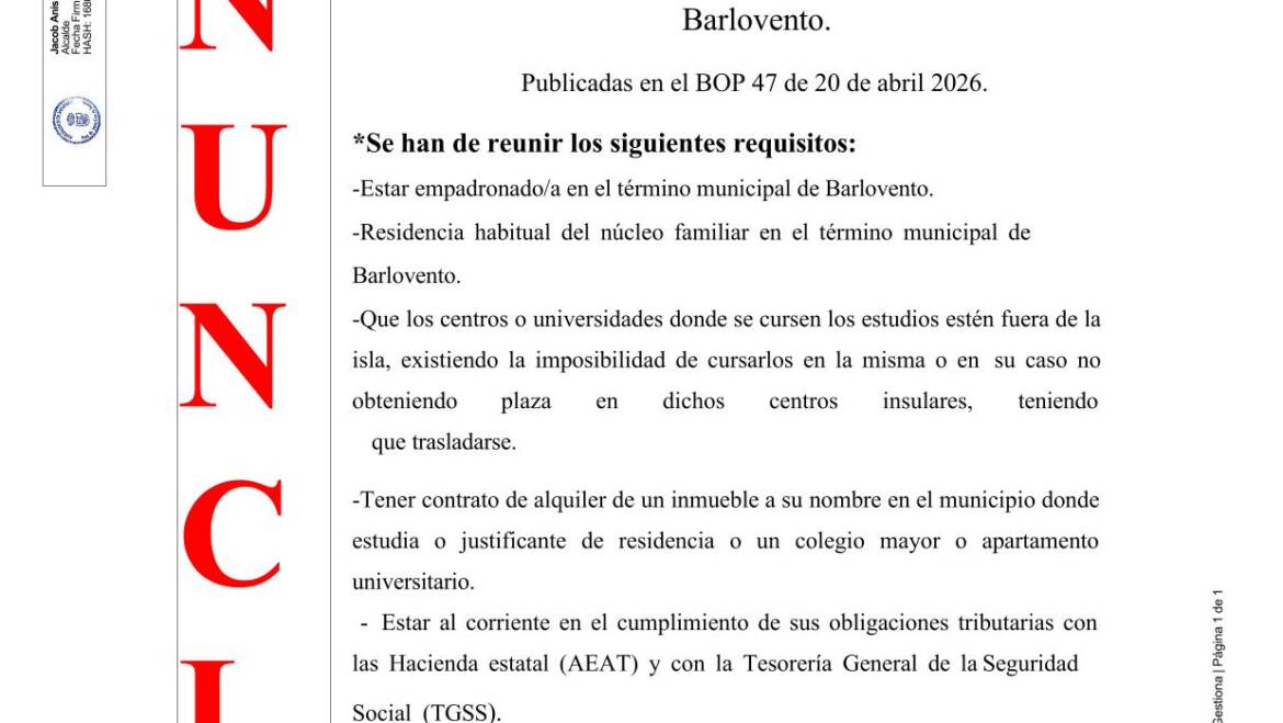 CONVOCATORIA DE AYUDAS A ESTUDIANTES QUE RESIDAN O HAYAN RESIDIDO FUERA DE LA ISLA EN EL CURSO 2025-2026.