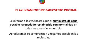 AYUNTAMIENTO DE BARLOVENTO INFORMA: